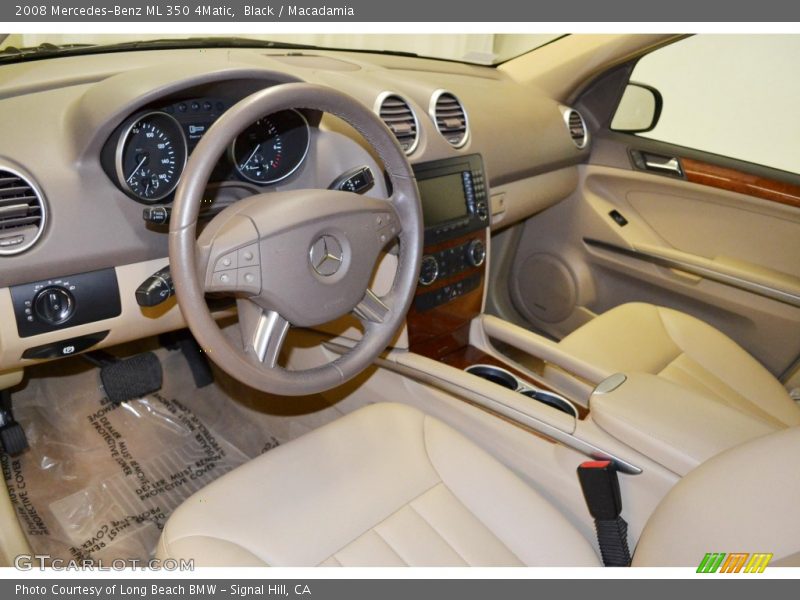 Black / Macadamia 2008 Mercedes-Benz ML 350 4Matic