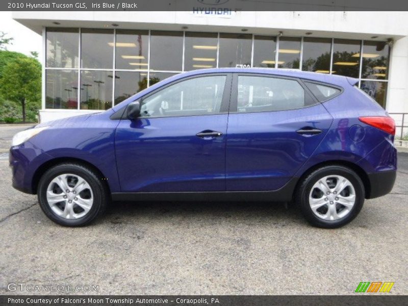 Iris Blue / Black 2010 Hyundai Tucson GLS