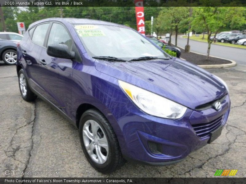 Iris Blue / Black 2010 Hyundai Tucson GLS