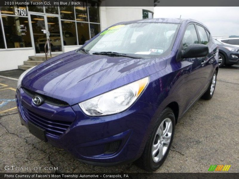 Iris Blue / Black 2010 Hyundai Tucson GLS