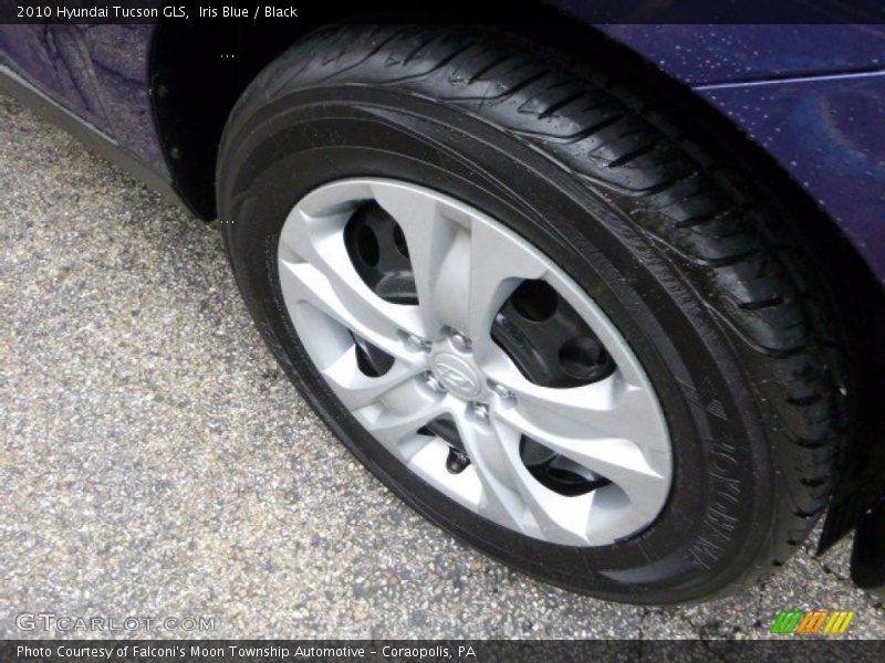 Iris Blue / Black 2010 Hyundai Tucson GLS