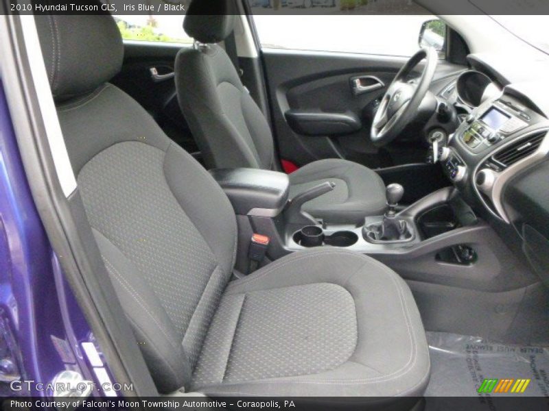 Iris Blue / Black 2010 Hyundai Tucson GLS