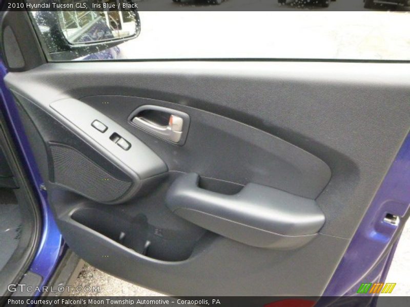 Iris Blue / Black 2010 Hyundai Tucson GLS