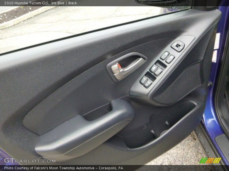 Iris Blue / Black 2010 Hyundai Tucson GLS