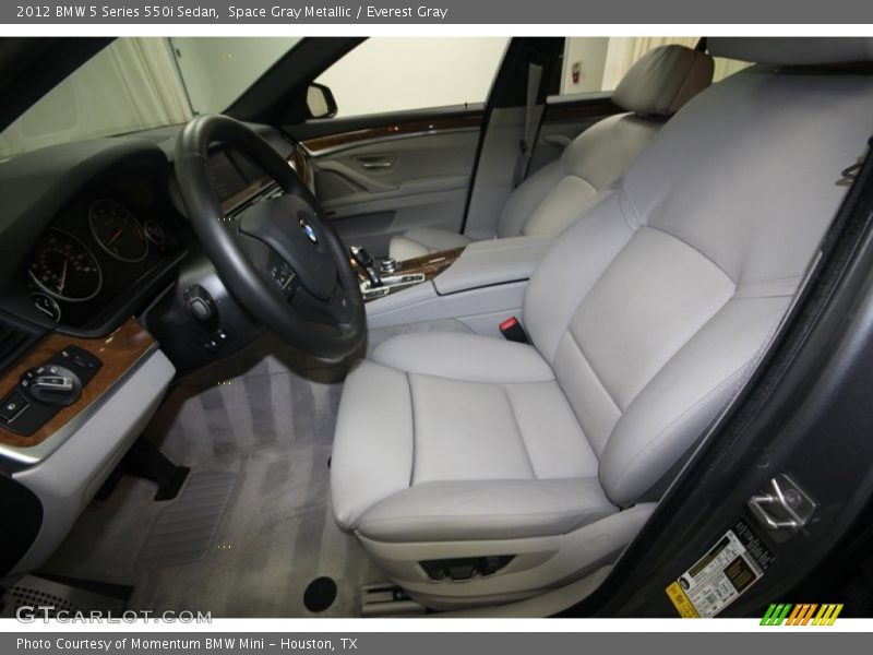 Space Gray Metallic / Everest Gray 2012 BMW 5 Series 550i Sedan