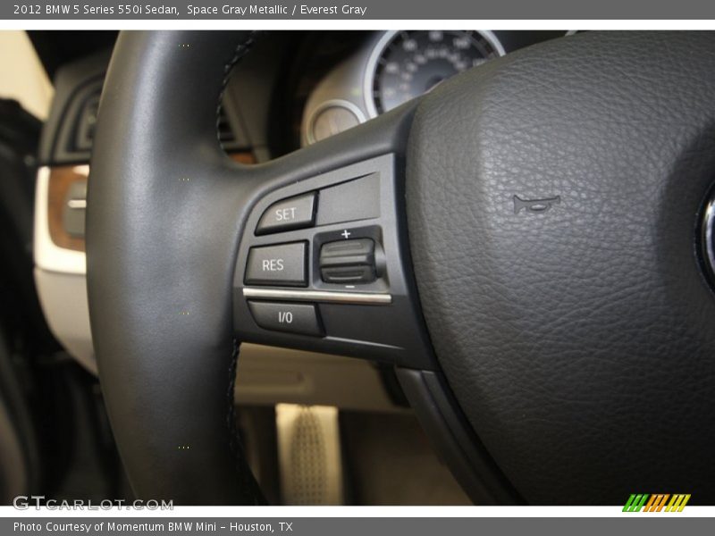 Space Gray Metallic / Everest Gray 2012 BMW 5 Series 550i Sedan