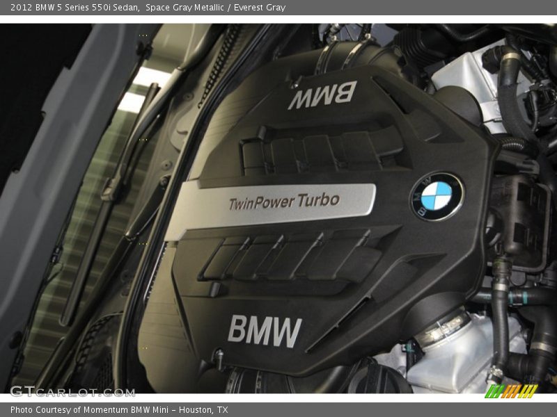 Space Gray Metallic / Everest Gray 2012 BMW 5 Series 550i Sedan