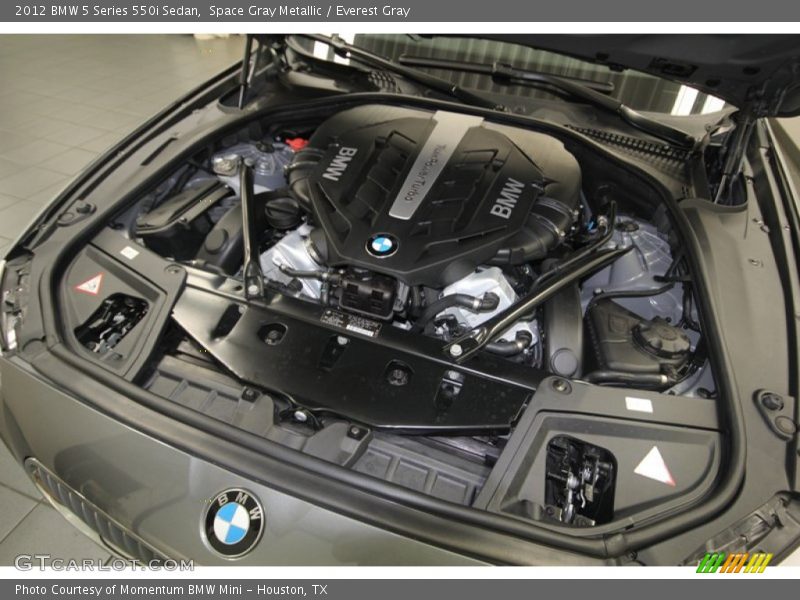 Space Gray Metallic / Everest Gray 2012 BMW 5 Series 550i Sedan