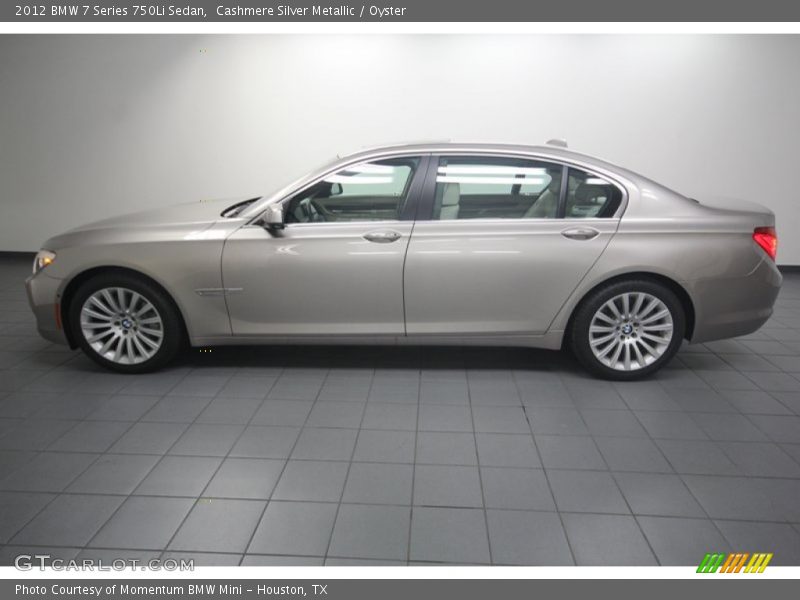 Cashmere Silver Metallic / Oyster 2012 BMW 7 Series 750Li Sedan