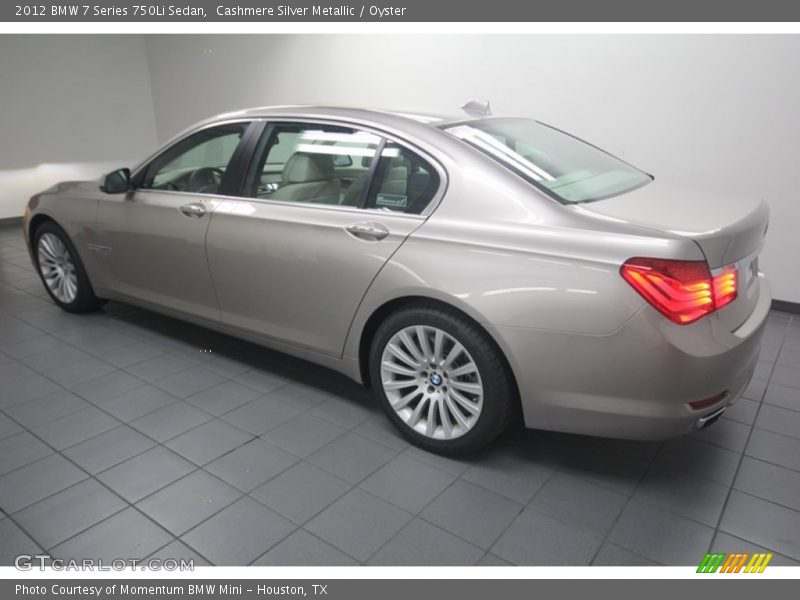 Cashmere Silver Metallic / Oyster 2012 BMW 7 Series 750Li Sedan