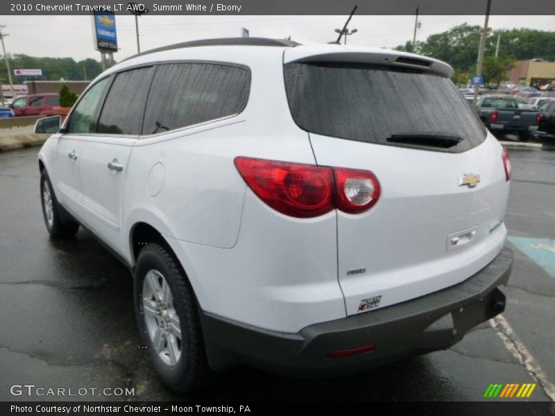 Summit White / Ebony 2010 Chevrolet Traverse LT AWD