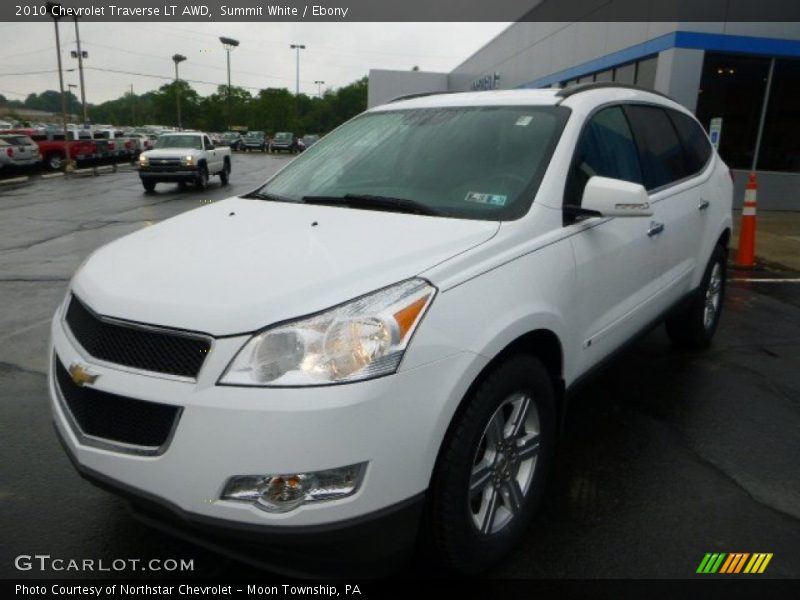Summit White / Ebony 2010 Chevrolet Traverse LT AWD