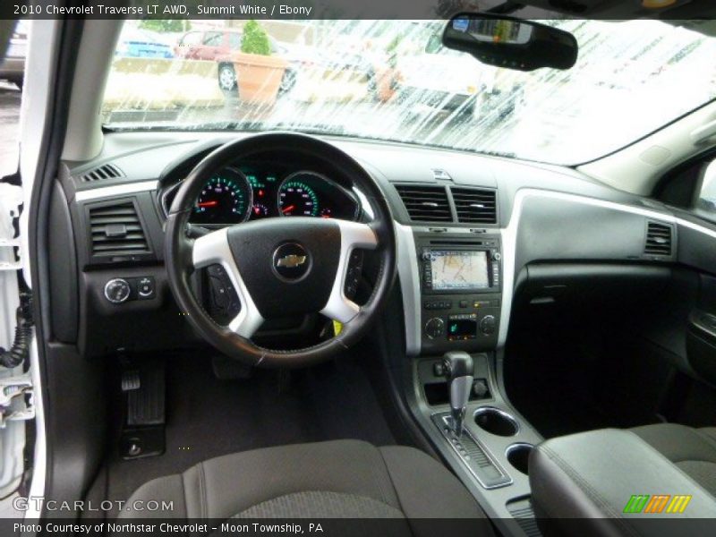 Summit White / Ebony 2010 Chevrolet Traverse LT AWD