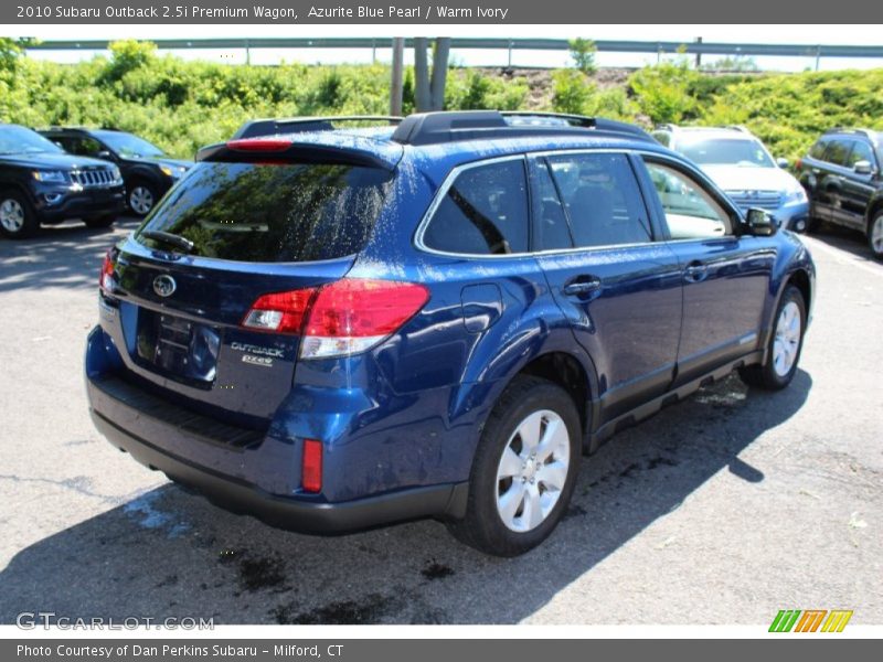 Azurite Blue Pearl / Warm Ivory 2010 Subaru Outback 2.5i Premium Wagon