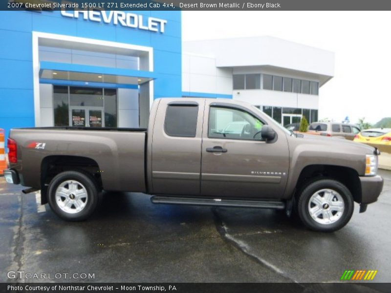 Desert Brown Metallic / Ebony Black 2007 Chevrolet Silverado 1500 LT Z71 Extended Cab 4x4