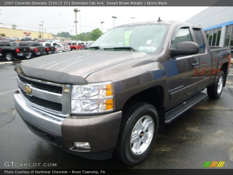 Desert Brown Metallic / Ebony Black 2007 Chevrolet Silverado 1500 LT Z71 Extended Cab 4x4
