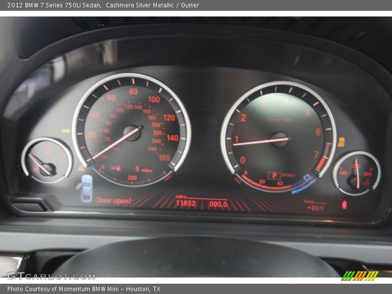 Cashmere Silver Metallic / Oyster 2012 BMW 7 Series 750Li Sedan