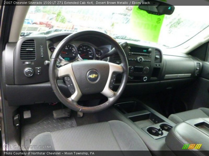 Desert Brown Metallic / Ebony Black 2007 Chevrolet Silverado 1500 LT Z71 Extended Cab 4x4