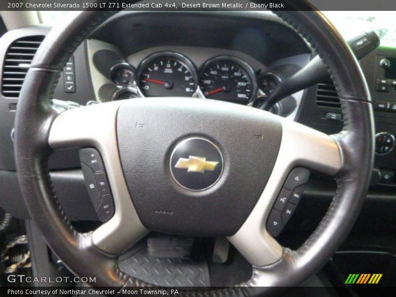 Desert Brown Metallic / Ebony Black 2007 Chevrolet Silverado 1500 LT Z71 Extended Cab 4x4