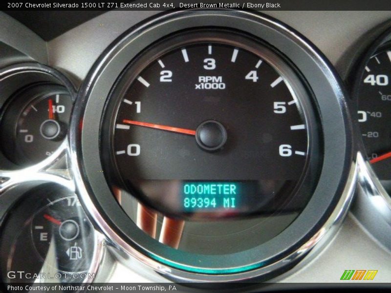 Desert Brown Metallic / Ebony Black 2007 Chevrolet Silverado 1500 LT Z71 Extended Cab 4x4