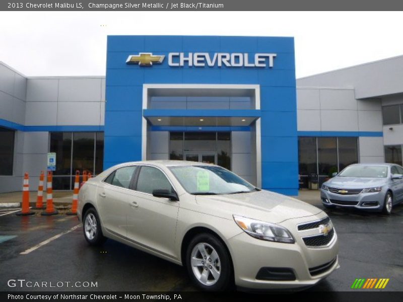 Champagne Silver Metallic / Jet Black/Titanium 2013 Chevrolet Malibu LS