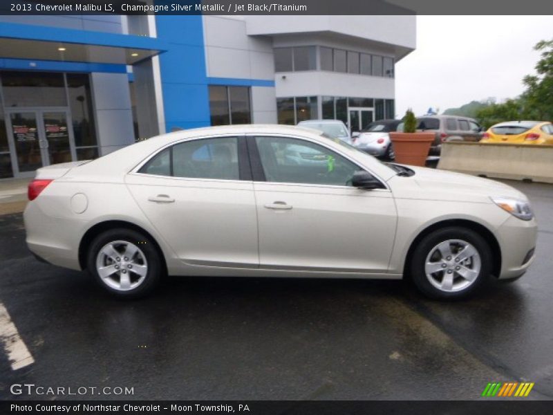 Champagne Silver Metallic / Jet Black/Titanium 2013 Chevrolet Malibu LS