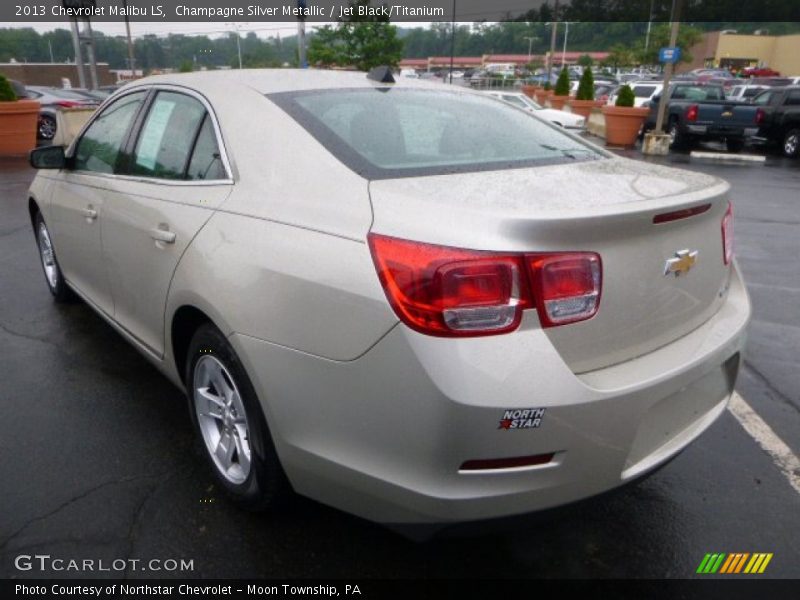 Champagne Silver Metallic / Jet Black/Titanium 2013 Chevrolet Malibu LS