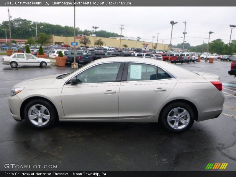 Champagne Silver Metallic / Jet Black/Titanium 2013 Chevrolet Malibu LS