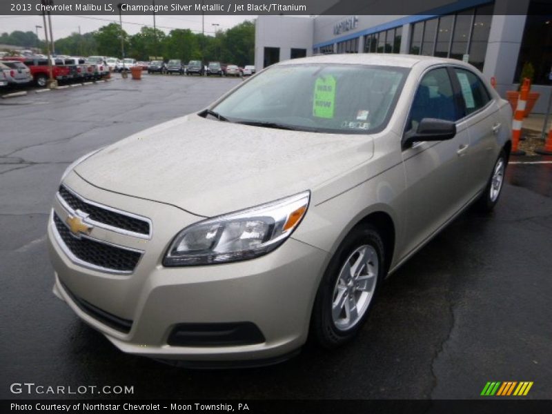 Champagne Silver Metallic / Jet Black/Titanium 2013 Chevrolet Malibu LS