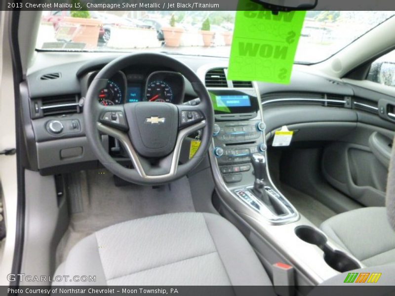 Champagne Silver Metallic / Jet Black/Titanium 2013 Chevrolet Malibu LS