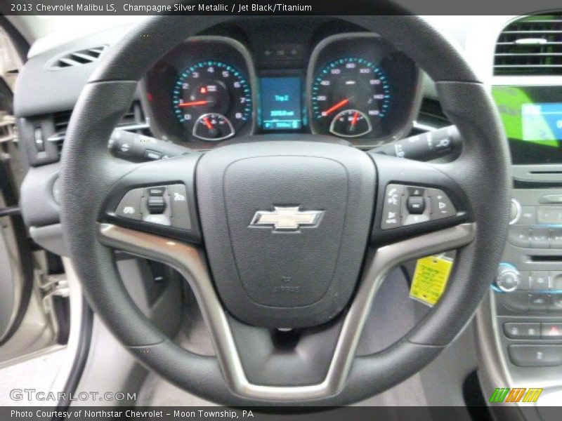 Champagne Silver Metallic / Jet Black/Titanium 2013 Chevrolet Malibu LS