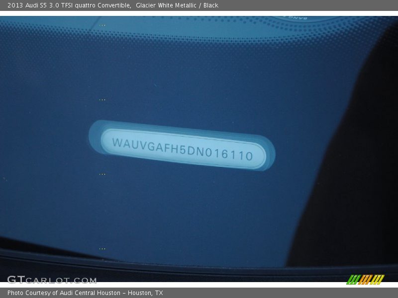 Glacier White Metallic / Black 2013 Audi S5 3.0 TFSI quattro Convertible