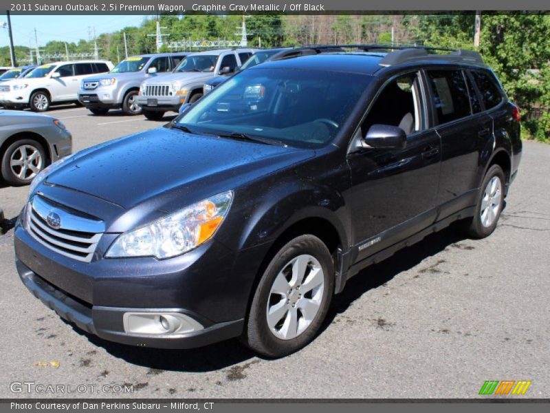 Graphite Gray Metallic / Off Black 2011 Subaru Outback 2.5i Premium Wagon