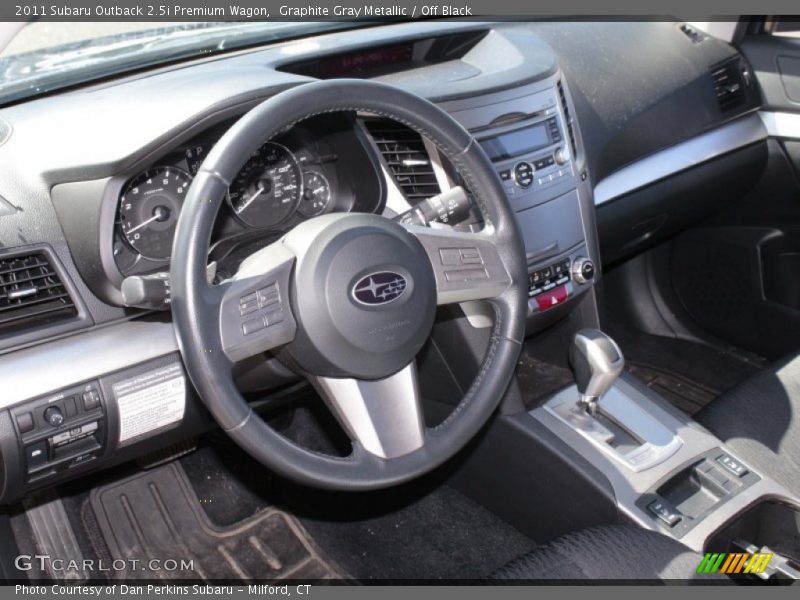 Graphite Gray Metallic / Off Black 2011 Subaru Outback 2.5i Premium Wagon