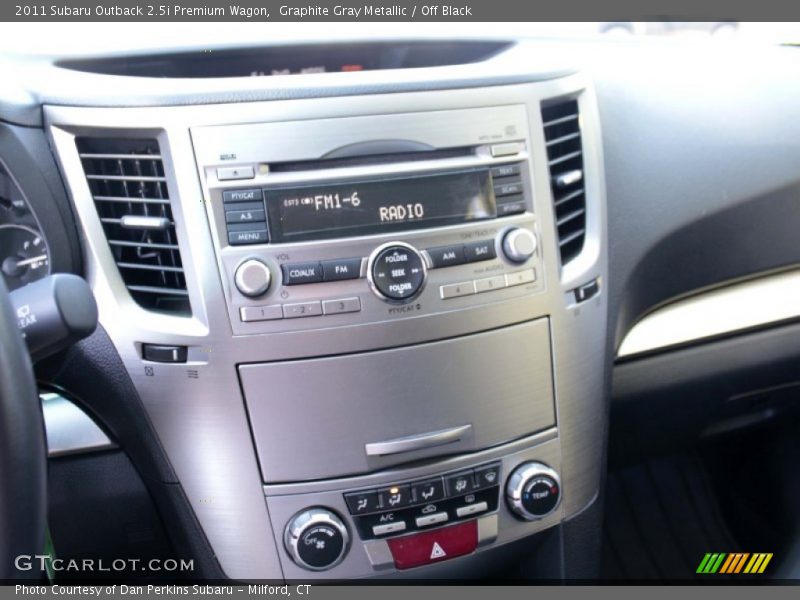 Graphite Gray Metallic / Off Black 2011 Subaru Outback 2.5i Premium Wagon
