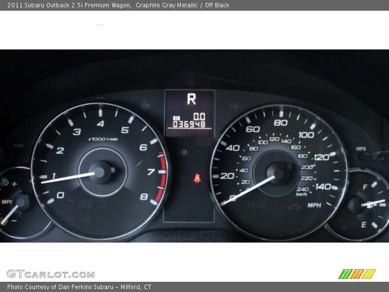 Graphite Gray Metallic / Off Black 2011 Subaru Outback 2.5i Premium Wagon