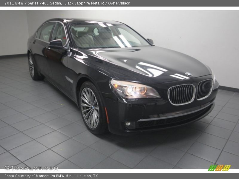 Black Sapphire Metallic / Oyster/Black 2011 BMW 7 Series 740Li Sedan