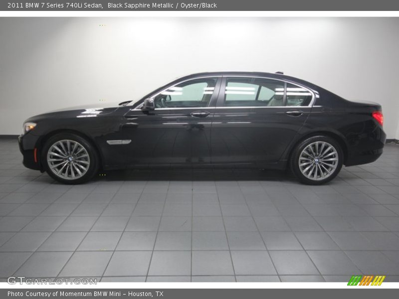 Black Sapphire Metallic / Oyster/Black 2011 BMW 7 Series 740Li Sedan