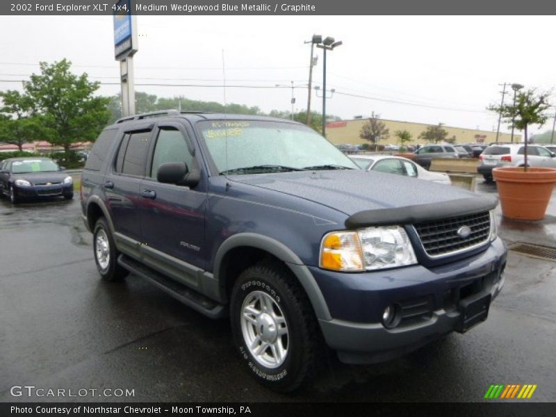 Medium Wedgewood Blue Metallic / Graphite 2002 Ford Explorer XLT 4x4