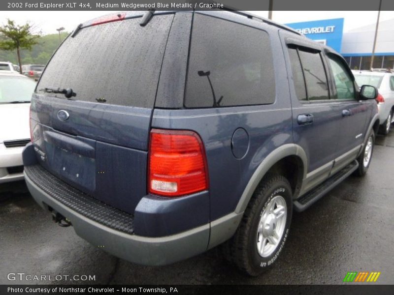 Medium Wedgewood Blue Metallic / Graphite 2002 Ford Explorer XLT 4x4