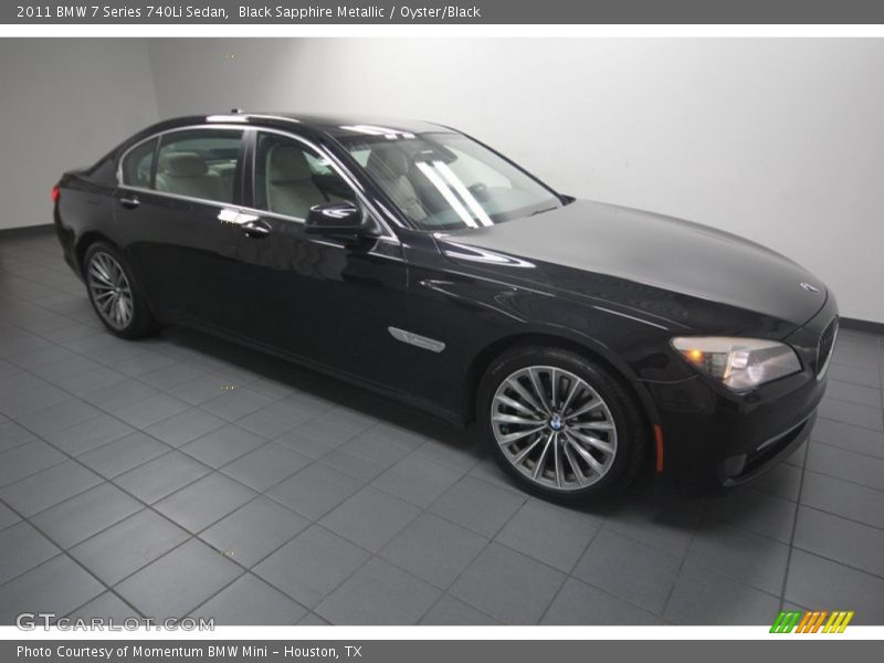 Black Sapphire Metallic / Oyster/Black 2011 BMW 7 Series 740Li Sedan