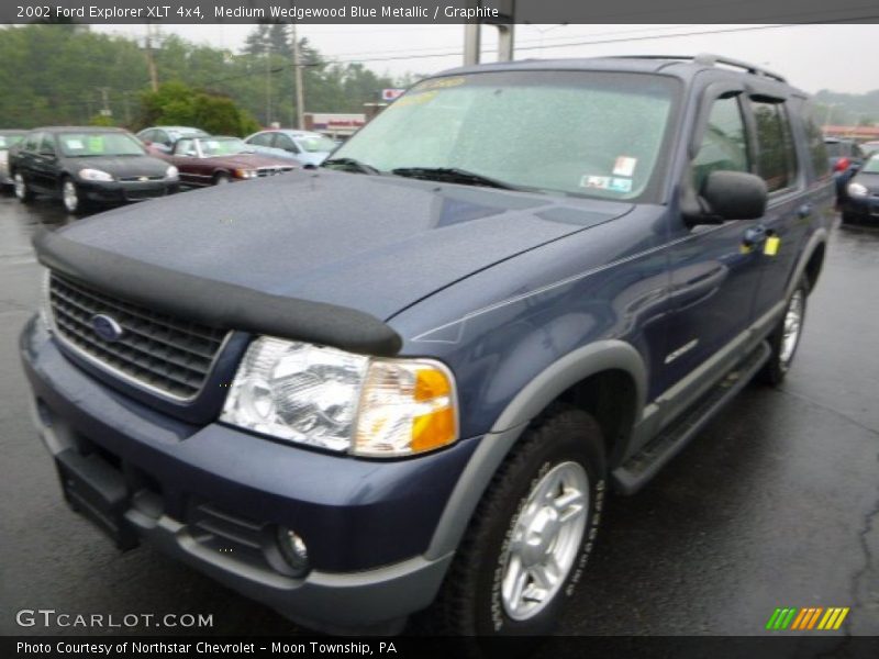 Medium Wedgewood Blue Metallic / Graphite 2002 Ford Explorer XLT 4x4