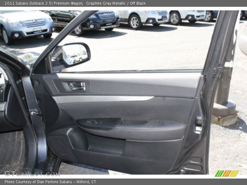 Graphite Gray Metallic / Off Black 2011 Subaru Outback 2.5i Premium Wagon