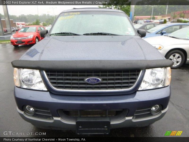 Medium Wedgewood Blue Metallic / Graphite 2002 Ford Explorer XLT 4x4
