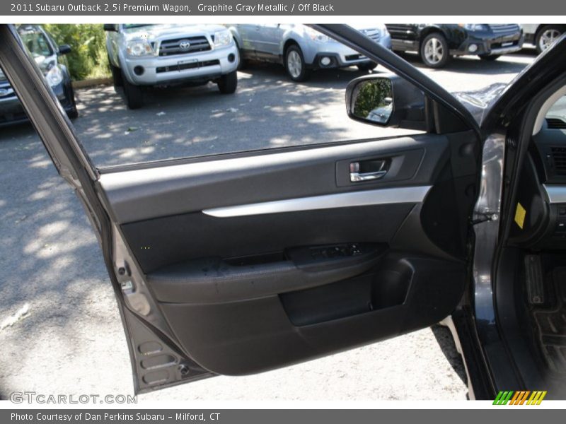 Graphite Gray Metallic / Off Black 2011 Subaru Outback 2.5i Premium Wagon