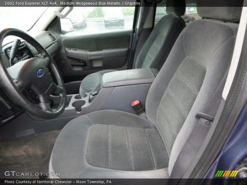 Medium Wedgewood Blue Metallic / Graphite 2002 Ford Explorer XLT 4x4