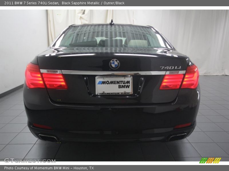 Black Sapphire Metallic / Oyster/Black 2011 BMW 7 Series 740Li Sedan