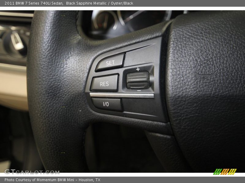 Black Sapphire Metallic / Oyster/Black 2011 BMW 7 Series 740Li Sedan