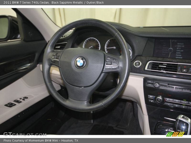 Black Sapphire Metallic / Oyster/Black 2011 BMW 7 Series 740Li Sedan