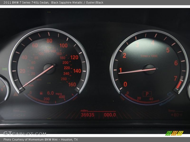 Black Sapphire Metallic / Oyster/Black 2011 BMW 7 Series 740Li Sedan